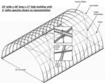 34'Wx60'Lx17'4"H hoop building shelter